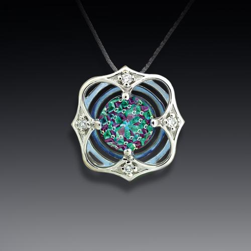 Blue Topaz DavinChi Cut Pendant