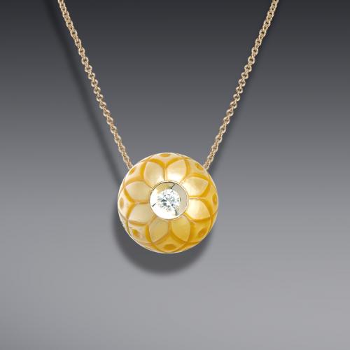 Carved Pearl Pendant